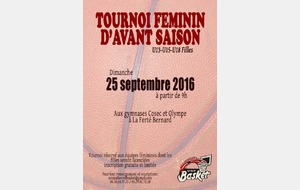 Tournoi Dimanche 25 septembre 2016